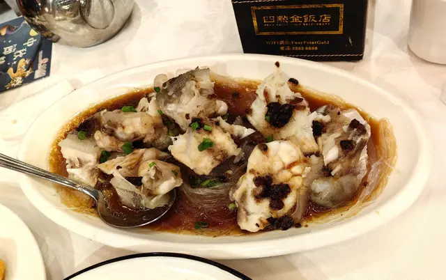 欖角冬菜蒸斑頭腩