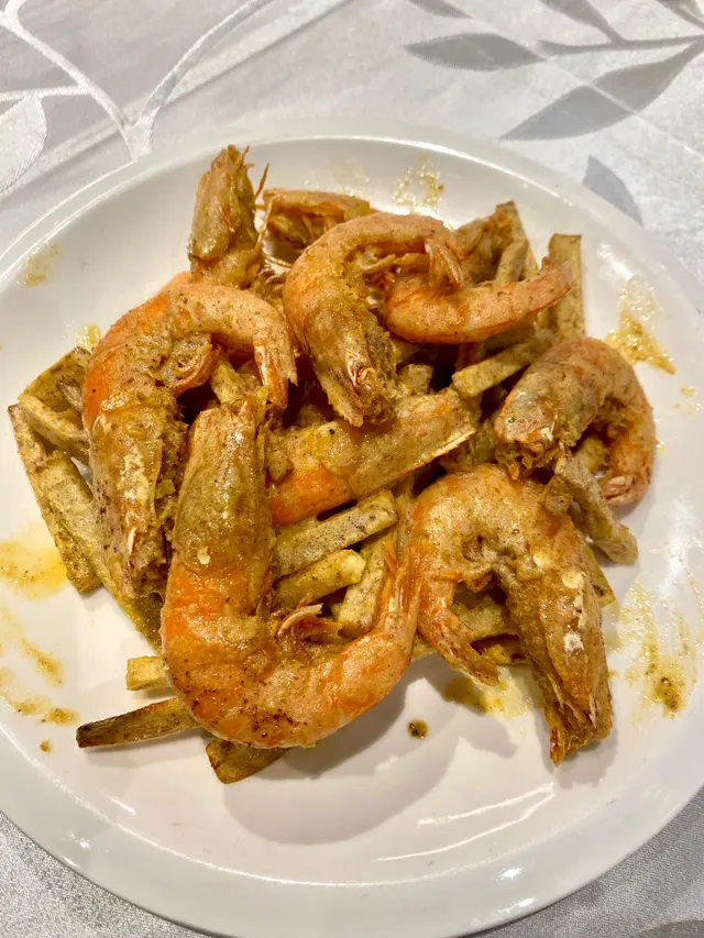 金沙芋條焗海蝦