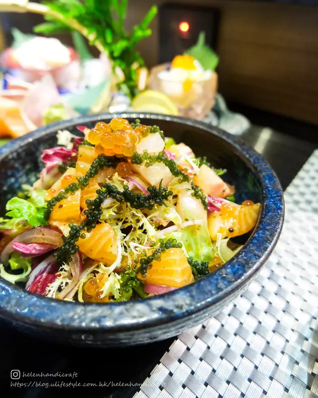 海葡萄魚生沙律