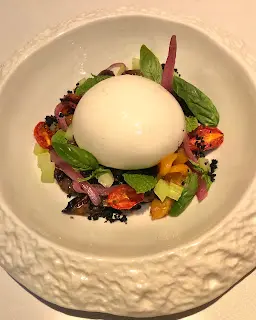 西西里燴雜菜 Burrata, caponata e basilico