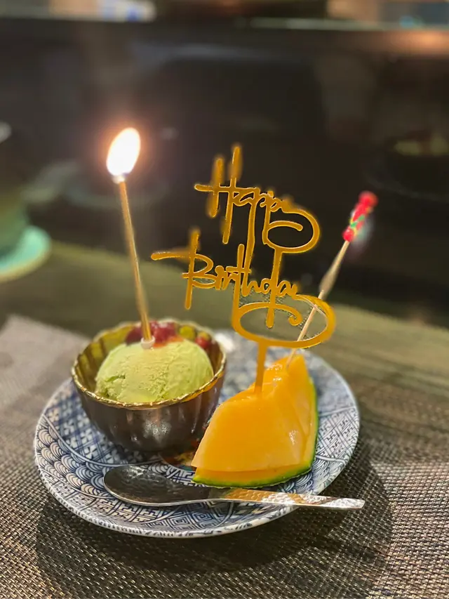 開心果雪糕配雷電赤肉蜜瓜