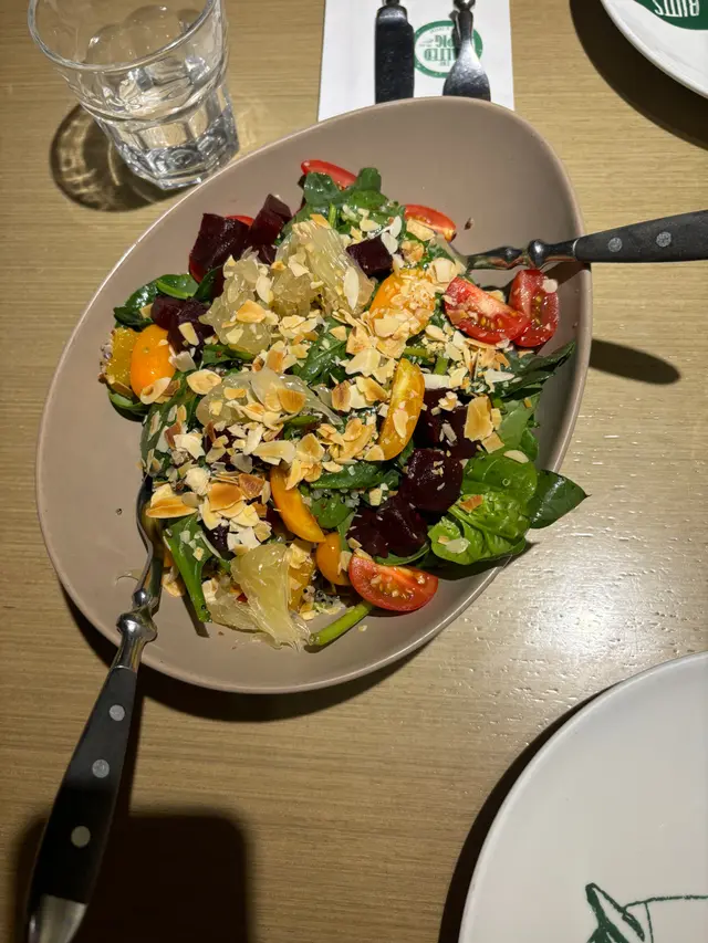 There was a red ingredient in it that had an unusual taste, and we didn’t particularly enjoy it.