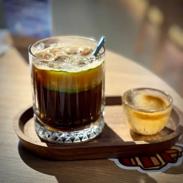 Cucumber espresso tonic