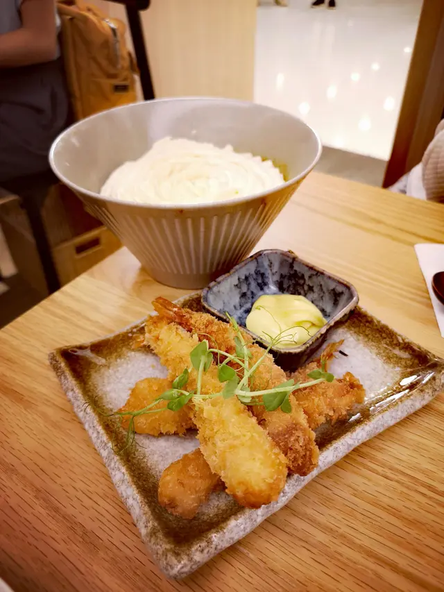 吉列大蝦白咖喱烏冬