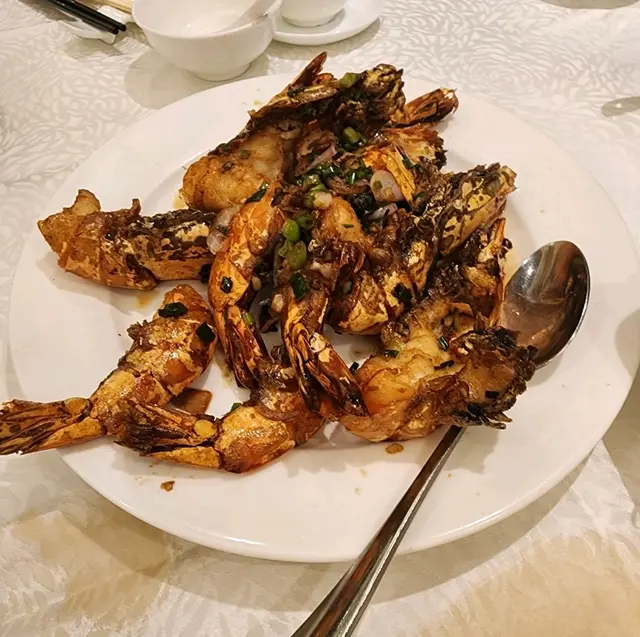 頭抽煎焗大虎蝦