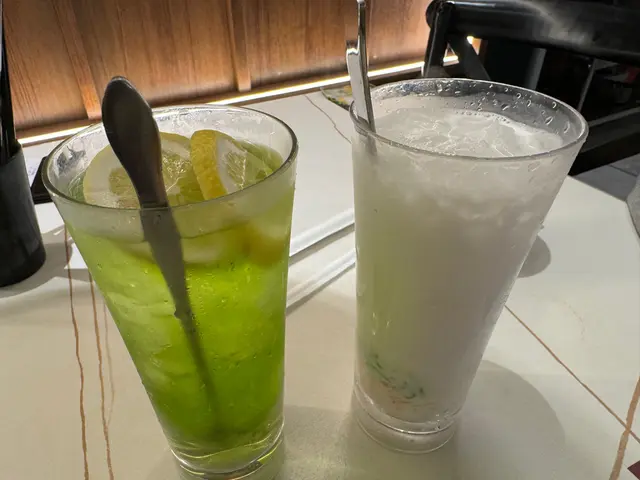 加$12的珍多冰真是個好選擇,少冰的版本讓我可以更好地享受到飲品的原味,清涼又好喝!🥤❄️
泰式綠檸茶的凍飲選擇也讓整個用餐體驗更加清爽,檸檬的酸香讓人精神一振,非常適合搭配豐富的泰式料理!🍋🍵