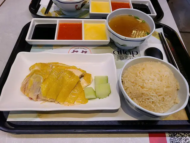 海南雞飯配蟲草花雞湯