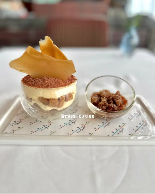 Traditional Tiramisu with Coffee Granita and Amedei Chocolate
