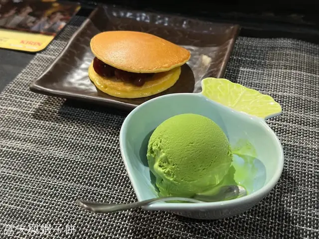即製豆沙餅配抹茶雪糕