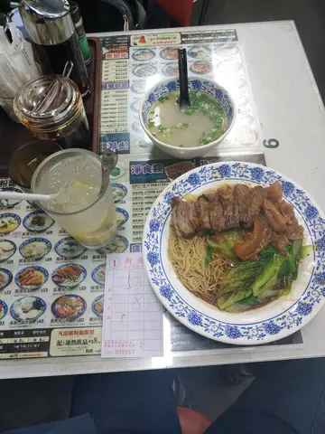 筋腩撈麵凍檸水