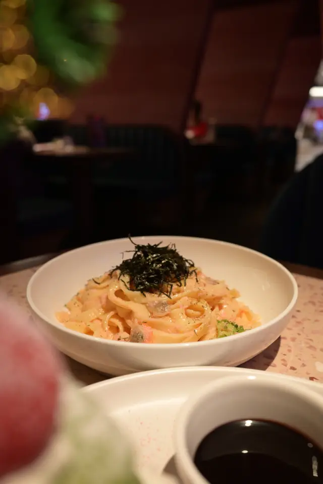 明太子忌廉闊條麵
