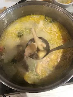 冬瓜瑤柱花膠新鮮雞湯鍋