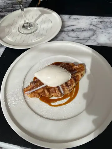 Croffle With Salted Caramel & Normandy Milk Ice Cream