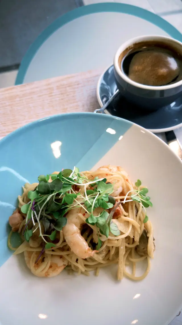 香蒜片海蝦意大利麵