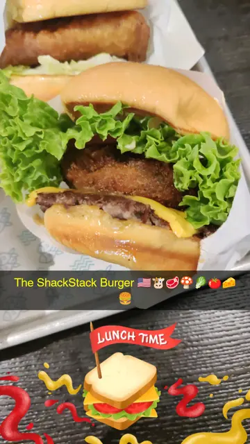 The ShackStack Burger 🇺🇸🐮🥩🍄🥬🍅🧀🍔