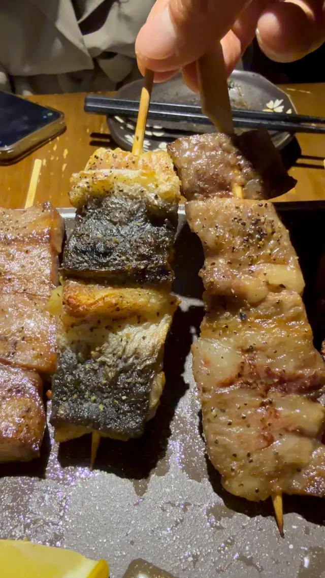 鹽燒A4宮崎和牛+ 鹽燒白鱔