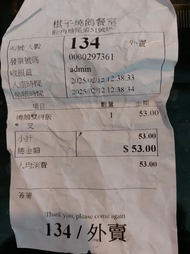 外賣燒鵝叉燒飯