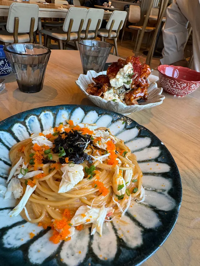 原本叫茄子意粉變左蟹肉意粉😑