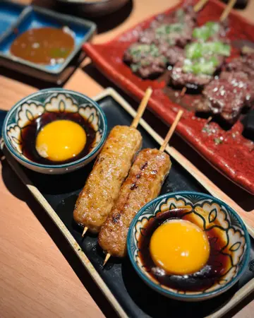 汁烧免治鸡肉棒（附月见汁）