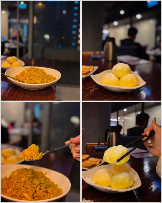 黃金炒飯$95  高力豆沙$58