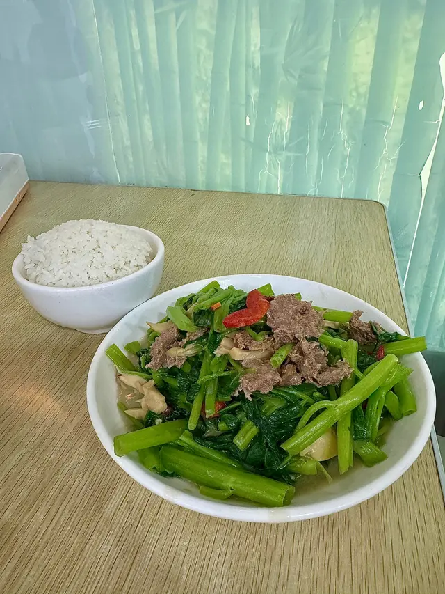 腐乳通菜素牛肉