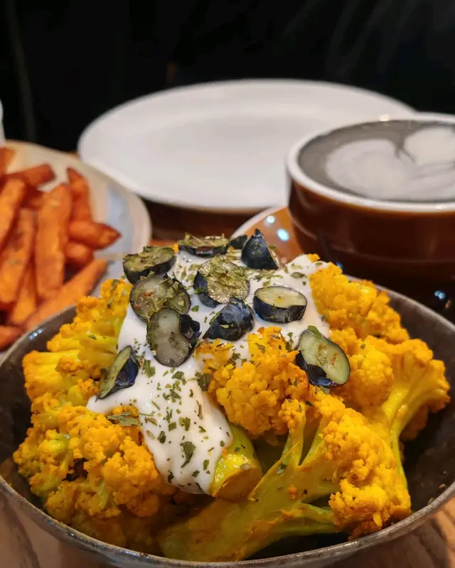 黃薑焗福花配自家製乳酪