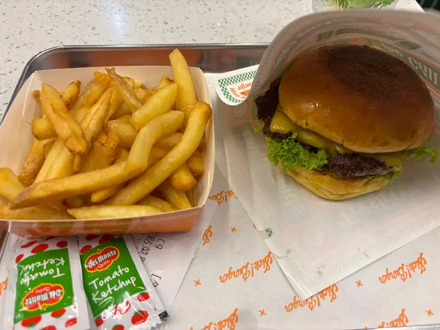 單層牛肉漢堡+薯條