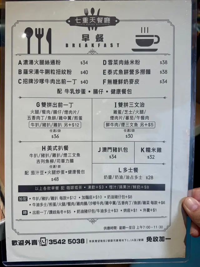 早餐餐牌