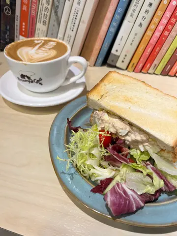 Tuna  toast  and  flat  white