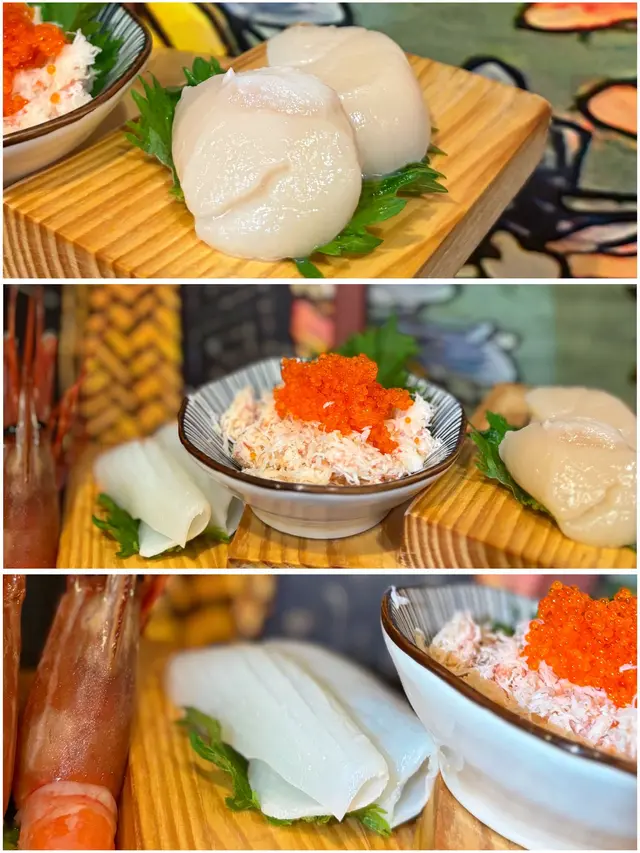 帶子 雪場蟹肉 紋格魷魚