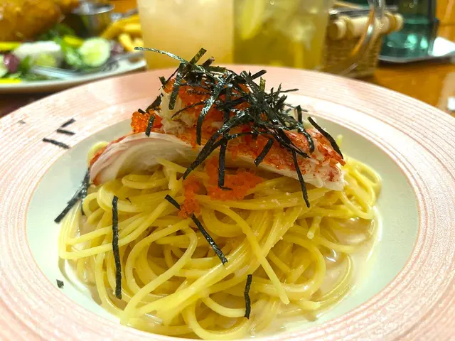 蟹肉蟹棒明太子意粉