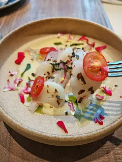Red Prawn and Scallop Carpaccio