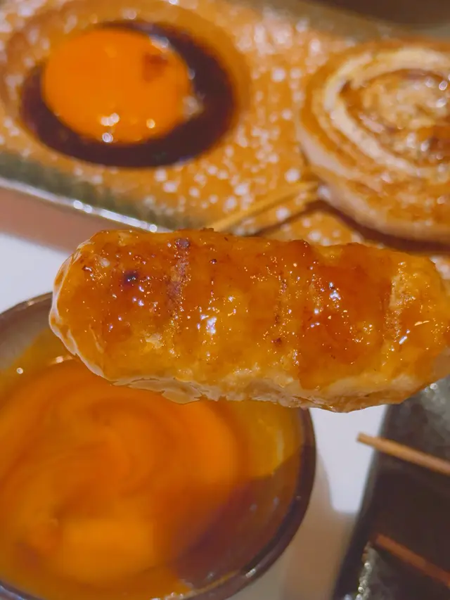 汁燒免治雞肉軟骨棒(附月見)