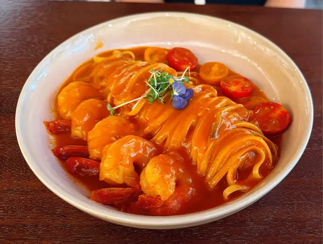 茄汁大蝦扁意粉