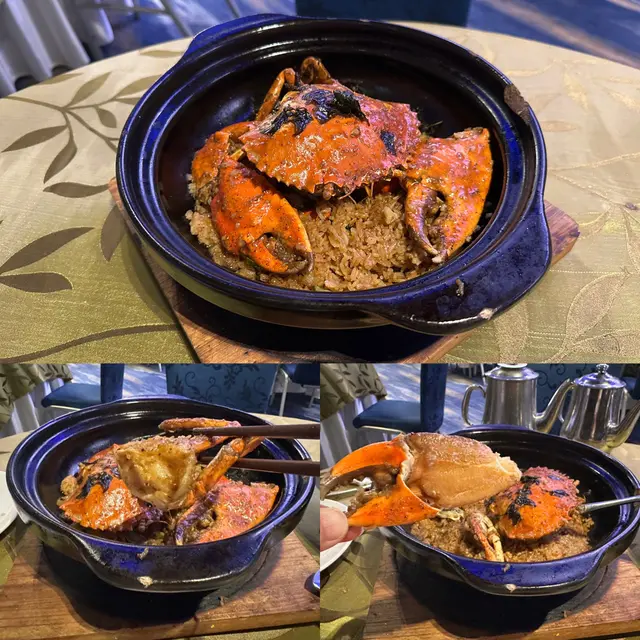 招牌白胡椒蟹炆飯底