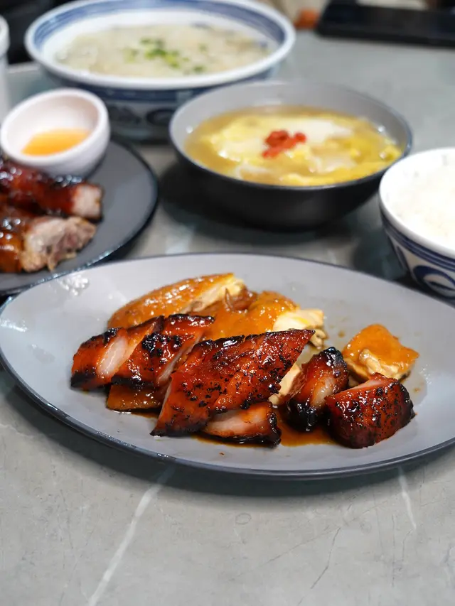 叉燒油雞雙拼飯