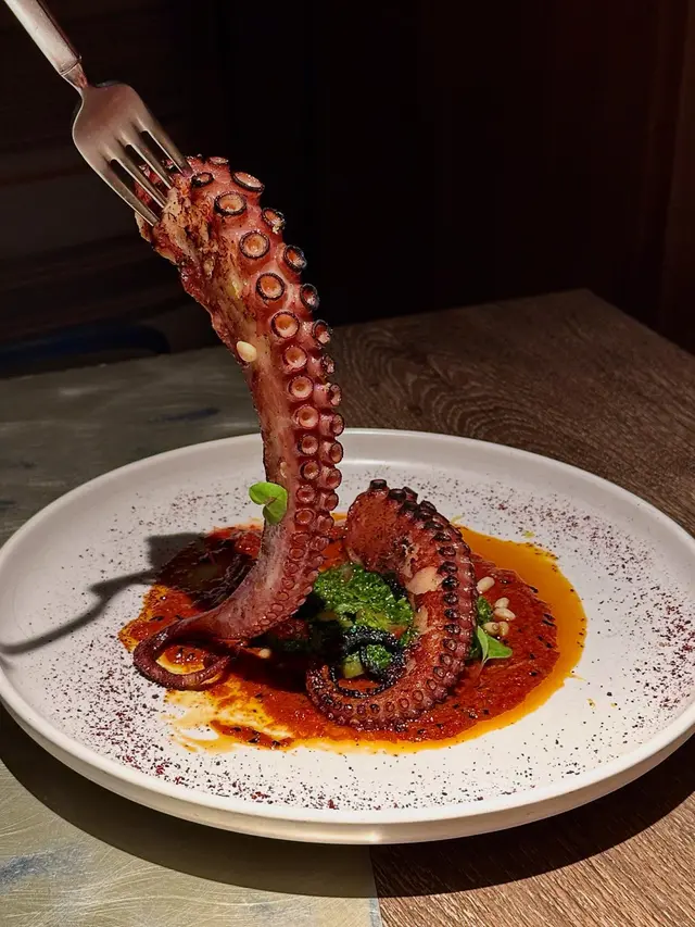 Grilled Harissa Octopus
