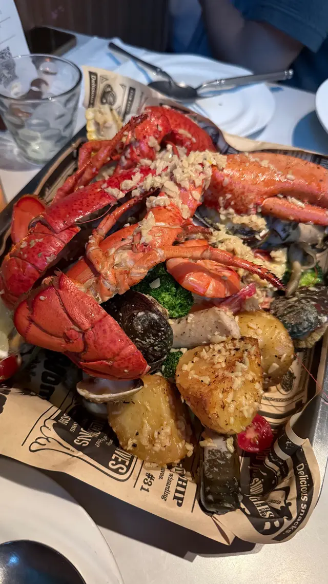 新奧爾良海鮮盤(二人餐,牛油蒜味,含波士頓龍蝦)