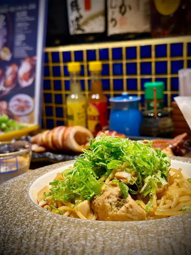 蒜香辣椒牡蠣八爪魚意粉