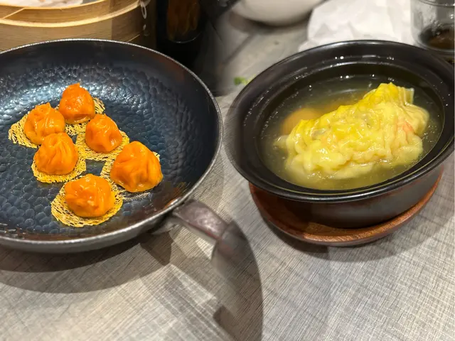 鐵板麻辣小籠包  +  佛跳牆灌湯餃