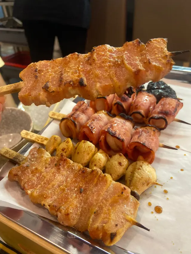 燒豬頸肉串