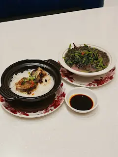 濃湯紫菜浸菜苗、脆鳝飯