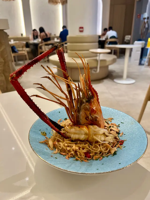 巨頭蝦蒜香油天使麵