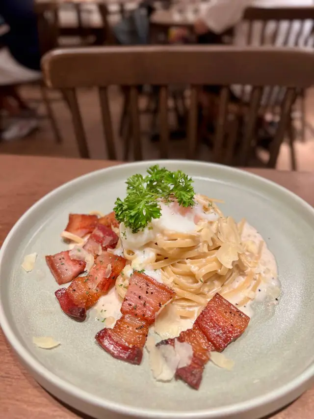 63°C溫泉蛋煙腩肉卡邦尼