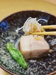角煮豚肉.蘋果蓉,青椒