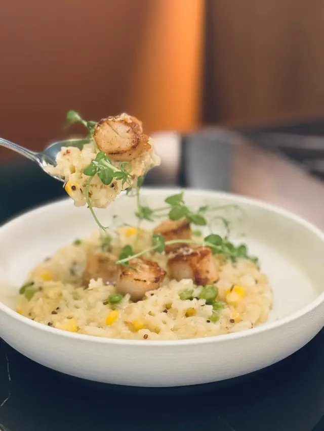 封煎帶子蟹肉忌廉意大利飯