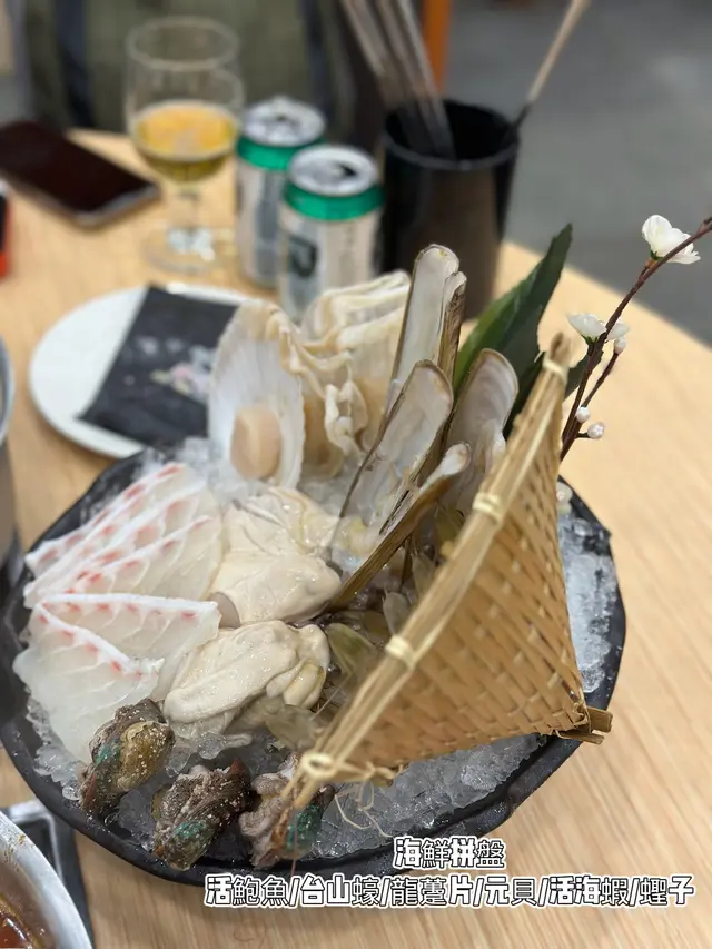 活鮑魚、台山蠔、龍躉片、元貝、活海蝦、蟶子