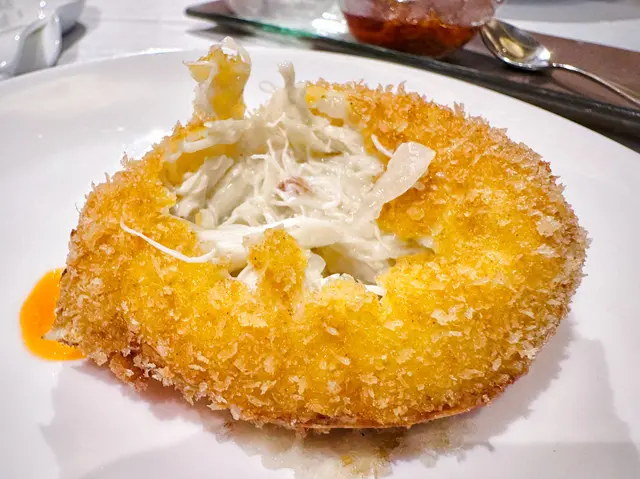 酥炸釀鮮蟹蓋