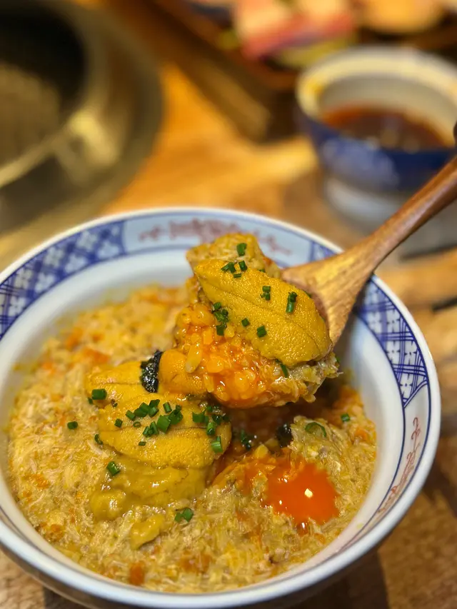 蟹黃海膽月見飯