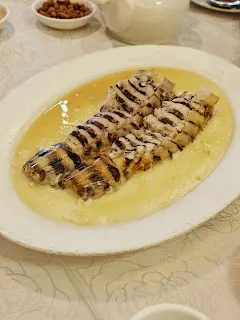 花雕蛋白蒸斑馬瀨尿蝦